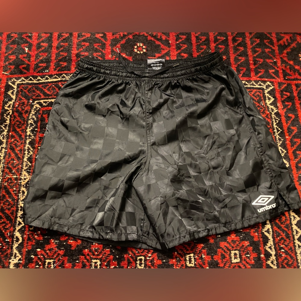 Umbro Black Checkered Vintage Shorts